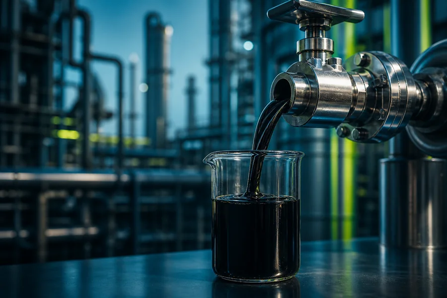 Crude oil sampling at a refinery
