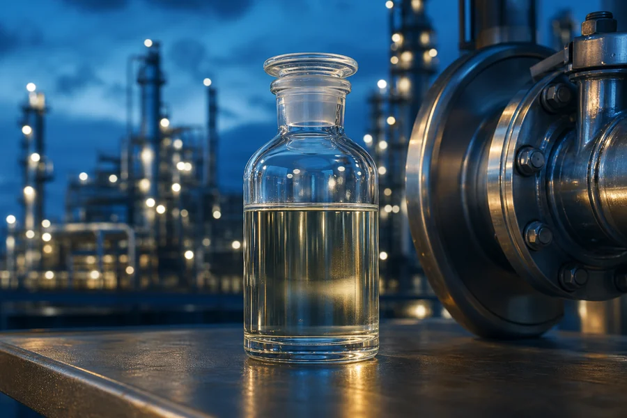 Naphtha sample at a petrochemical refinery